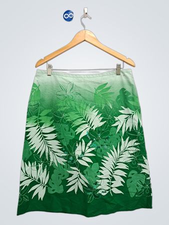 Crazy Horse A Liz Claiborne Company Gonna con stampa tropicale verde