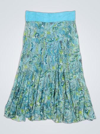Blue Paisley Skirt