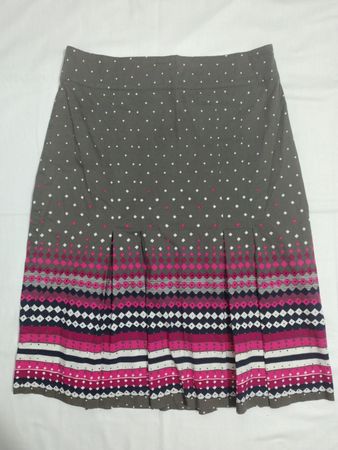 Jensen Women's Geometric Pleated Skirt