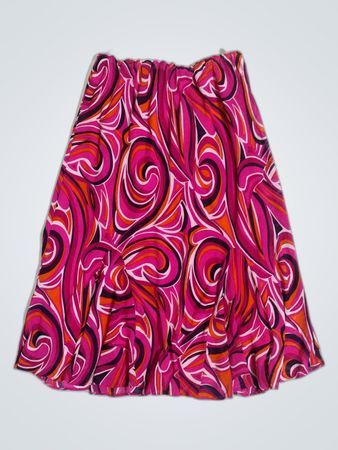 Donatella Abstract Swirl Print Skirt