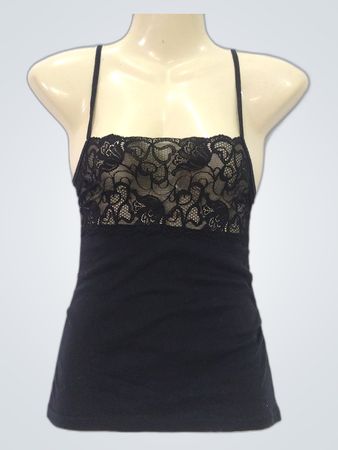 Black Lace Trim Camisole