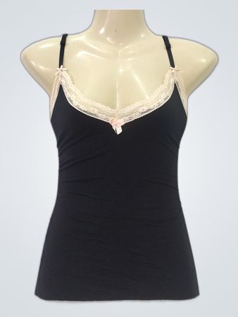 Black Lace Trim Camisole