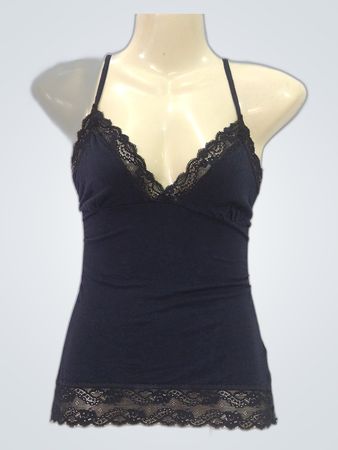 Black Lace Trim Camisole