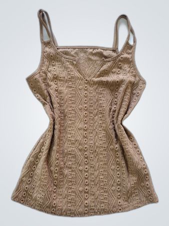 Brown Knit Tank Top