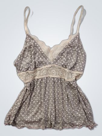 Lace Trimmed Floral Camisole