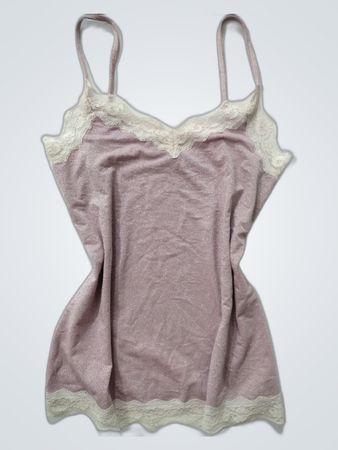Tezenis Pink Lace Trim Cami Top