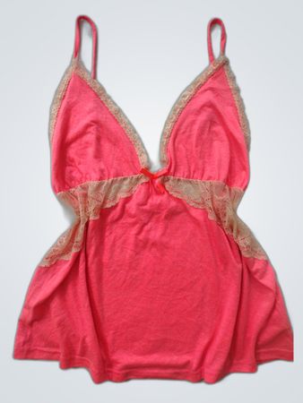 Cote de Moi Pink Lace Trim Camisole