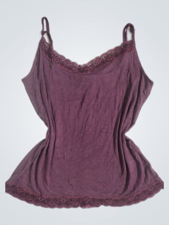 Purple Lace-Trimmed Camisole