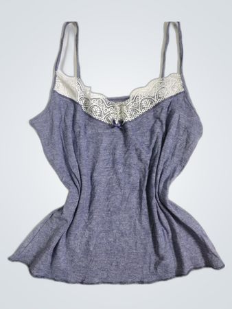 Gray Lace Trim Camisole