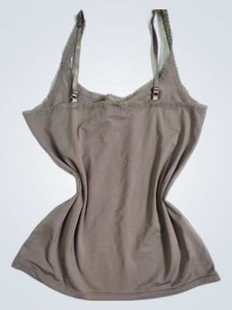 Brown Lace Trim Camisole