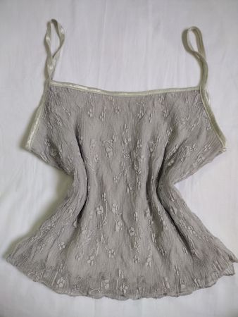 Gray Lace Top