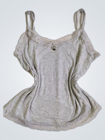 Gray Lace Trim Camisole