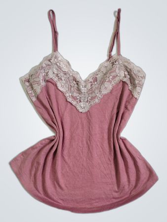 Pink Lace-Trimmed Camisole