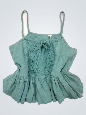 Mango Green Peplum Top