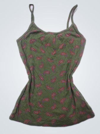 Green Paisley Tank Top
