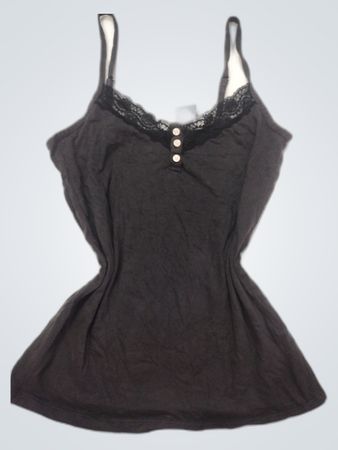 Black Camisole with Lace Trim