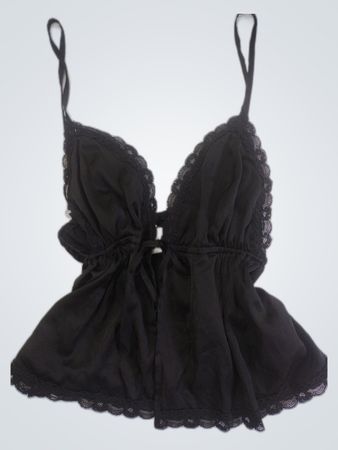 L'Agent Black Lace Cami Top