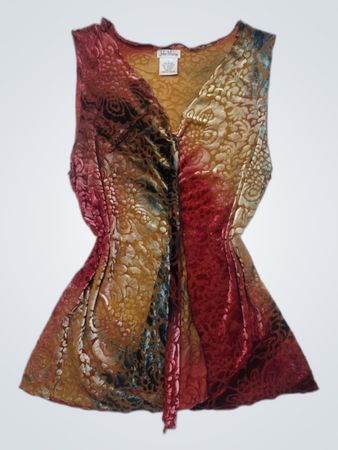 Julie Mango Sleeveless Patterned Top