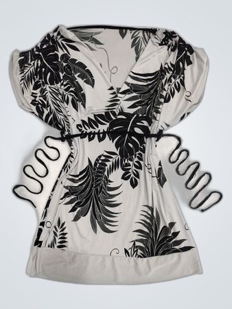 Tropical Leaf Print Blouse