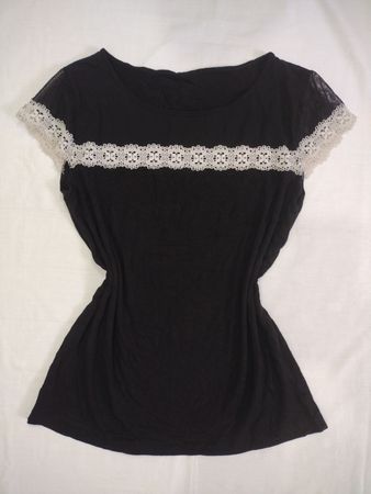 Black Lace Trimmed Top