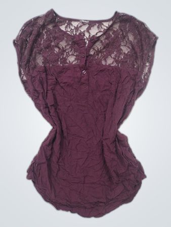 Purple Lace Sleeve Top