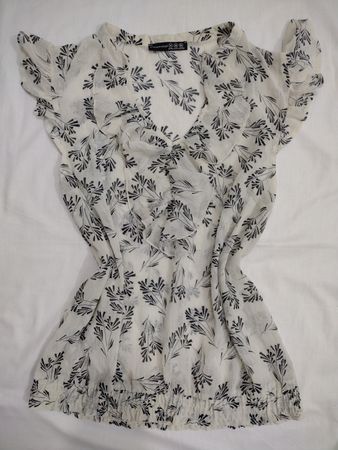 White Floral Blouse