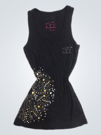 Youth Against Labels Black Embellished Tank Top