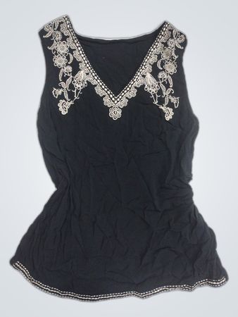 Black Embroidered Top