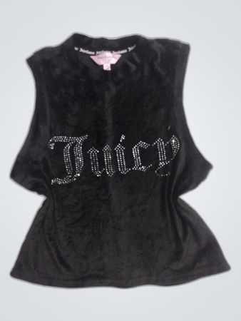 Juicy Couture Black Velour Tank Top