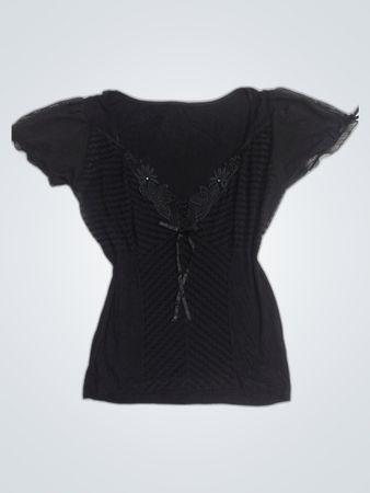 Black Short Sleeve Top