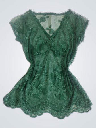 Green Lace Top