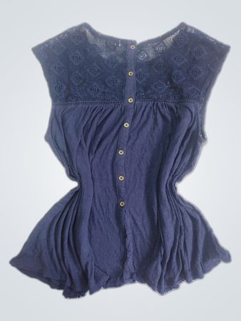 Blue Crochet Top