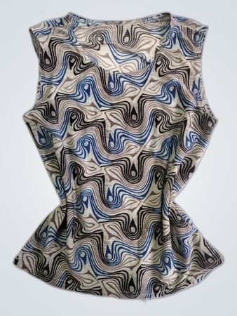 Blouse with Swirl Pattern
