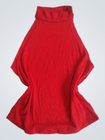 Red Ribbed Top