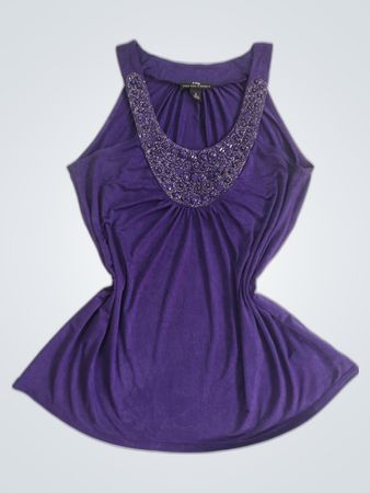 Purple Embellished Top