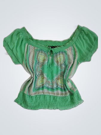 Green Paisley Blouse