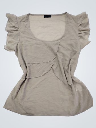 Vero Moda Beige Ruffle Sleeve Blouse