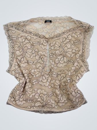 Tezenis Beige Lace Sleeveless Top