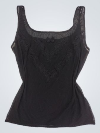 Black Mesh Tank Top
