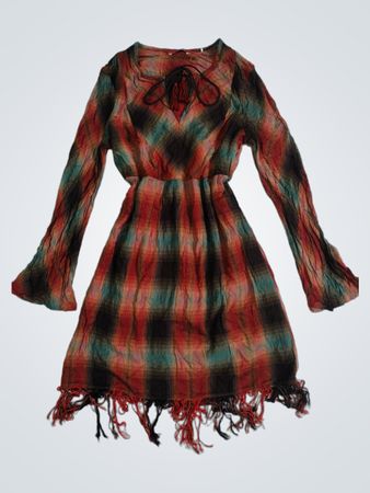 Edc Since 983 Karodress mit Fransen