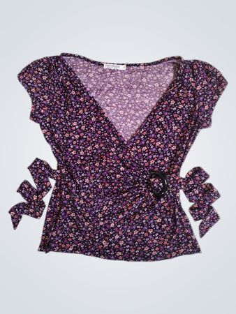 PRIMROSE LIFE'S COLLECTION Floral Wrap Top