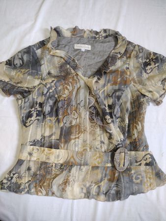 NATALI DLER Damen Bedruckte Bluse Größe 48