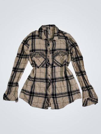 Stradivarius Karierte Langarmshirt