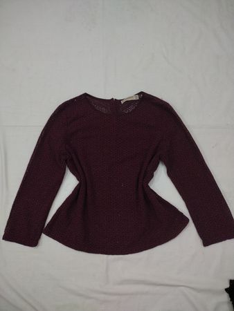PULL&BEAR Mex Original Burgunder Spitzenoberteil