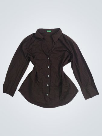 United Colors of Benetton Braunes Button-Down Hemd
