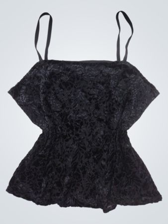 Express Tricot Schwarzes Samt Burnout Top