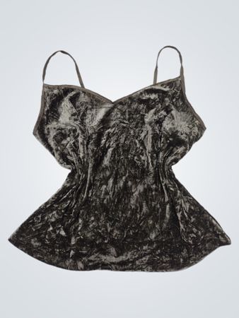 Samtschulterfreies Top