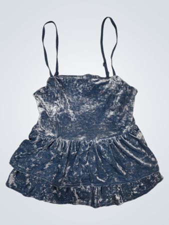 American Eagle Blue Velvet Cami Top