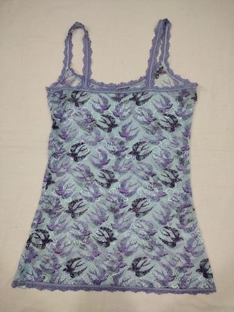 Munki Lace Trim Cami mit Vogelmotiv