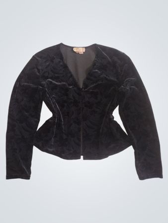 CAPUCINO Black Velvet Burnout-Jacke